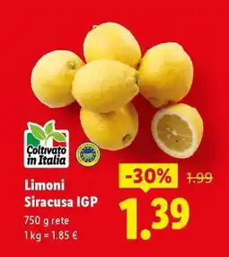 Lidl Limoni Siracusa IGP offerta