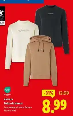 Lidl esmara Felpa da donna offerta