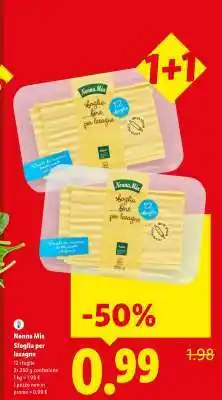 Lidl Nonna Mia Sfoglia per lasagne offerta