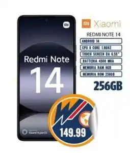 New Wondertech Xiaomi REDMI NOTE 14 offerta