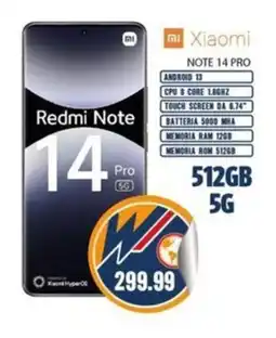New Wondertech Xiaomi NOTE 14 PRO offerta