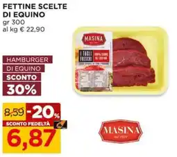 Alì Supermercati Fettine scelte di equino MASINA offerta