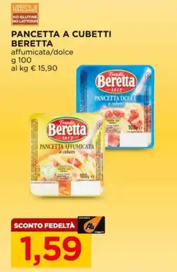Alì Supermercati Pancetta a cubetti BERETTA offerta