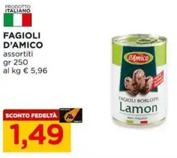 Alì Supermercati Fagioli D'AMICO offerta