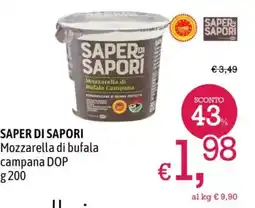 A&O SAPER DI SAPORI Mozzarella di bufala campana DOP offerta