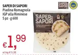 A&O SAPER DI SAPORI Piadina Romagnola IGP alla Riminese 5pz offerta