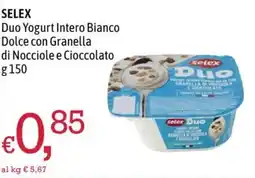 A&O SELEX Duo Yogurt Intero Bianco Dolce con Granella !di Nocciole e Cioccolato offerta