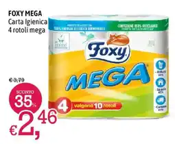 A&O FOXY MEGA Carta Igienica 4 rotoli mega offerta