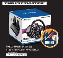 New Wondertech THRUSTMASTER WHEEL T128 + PEDALIERA MAGNETICA offerta