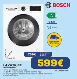 Euronics BOSCH LAVATRICE WGG244Z9IT offerta