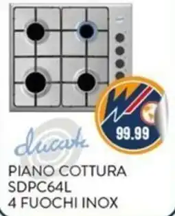 New Wondertech PIANO COTTURA SDPC64L 4 FUOCHI INOX offerta
