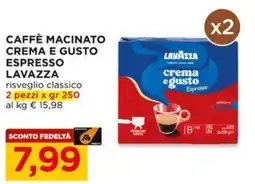 Alì Supermercati Caffè macinato crema e gusto espresso LAVAZZA offerta