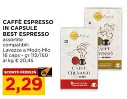 Alì Supermercati Caffè espresso in capsule BEST ESPRESSO offerta