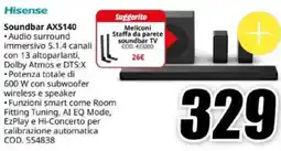 MediaWorld Hisense Soundbar AX5140 offerta