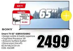 MediaWorld SONY Smart TV 65" 65BRAVIA8M2 offerta