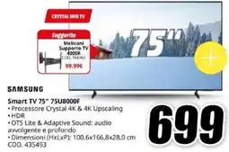 MediaWorld SAMSUNG Smart TV 75" 75U8000F offerta