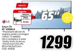 MediaWorld LG Smart TV 65'' 65B56LA offerta