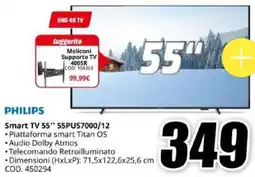 MediaWorld PHILIPS Smart TV 55" 55PUS7000/12 offerta