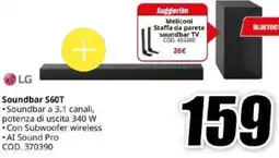 MediaWorld LG Soundbar S60T offerta