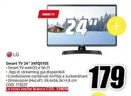 MediaWorld LG Smart TV 24" 24TQ5105 offerta