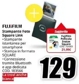 MediaWorld FUJIFILM Stampante Foto Square Link offerta