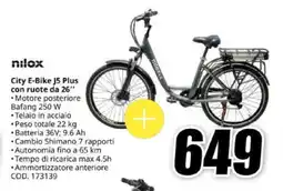 MediaWorld nilox City E-Bike J5 Plus con ruote da 26" offerta