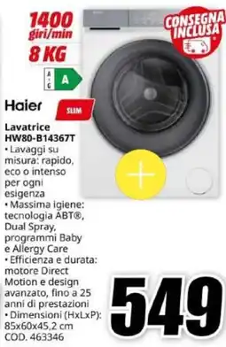 MediaWorld Haier Lavatrice HW80-B14367T offerta
