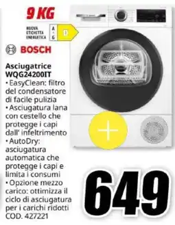 MediaWorld BOSCH Asciugatrice WQG24200IT offerta