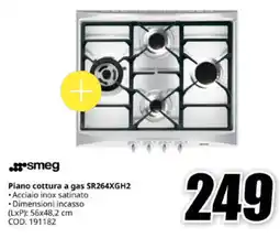 MediaWorld smeg Piano cottura a gas SR264XGH2 offerta