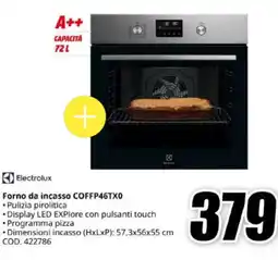 MediaWorld Electrolux Forno da incasso COFFP46TX0 offerta