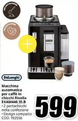 MediaWorld DeLonghi Macchina automatica per caffè in chicchi Rivelia EXAM440.35.B offerta