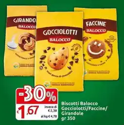 Carrefour Express Biscotti Balocco Gocciolotti/Faccine/ Girandole offerta