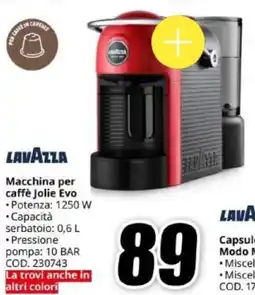 MediaWorld LAVAZZA Macchina per caffè Jolie Evo offerta