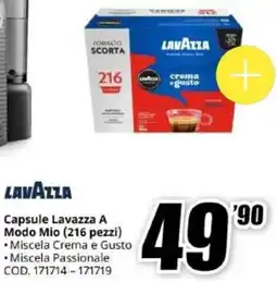 MediaWorld LAVAZZA Capsule Lavazza A Modo Mio (216 pezzi) offerta