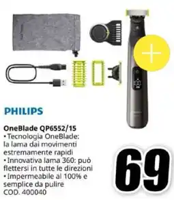 MediaWorld PHILIPS OneBlade QP6552/15 offerta