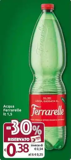 Carrefour Express Acqua Ferrarelle offerta