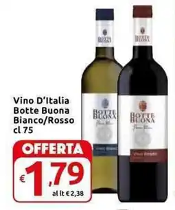 Carrefour Express Vino D'Italia Botte Buona Bianco/Rosso offerta