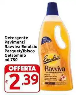 Carrefour Express Detergente Pavimenti Ravviva Emulsio Parquet/Ibisco Gelsomino offerta