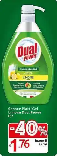 Carrefour Express Sapone Piatti Gel Limone Dual Power offerta