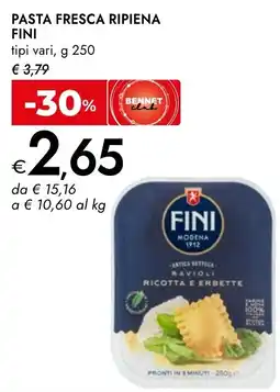 Bennet Pasta fresca ripiena FINI offerta