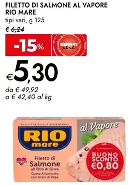Bennet Filetto di salmone al vapore RIO MARE offerta