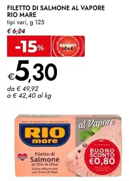 Bennet Filetto di salmone al vapore RIO MARE offerta