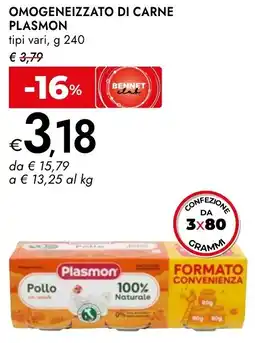 Bennet Omogeneizzato di carne PLASMON offerta