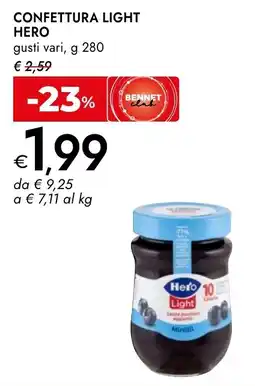 Bennet Confettura light HERO offerta