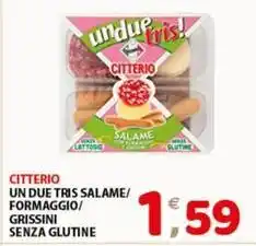 Mio Market Citterio un due tris salame/ formaggio/ senza glutine offerta