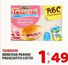 Mio Market Teneroni merenda panino prosciutto cotto offerta