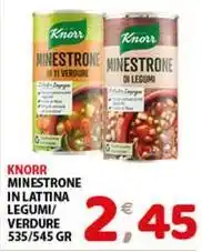 Mio Market Knorr minestrone in lattina legumi/ verdure offerta