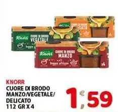 Mio Market Knorr cuore di brodo manzo/vegetale/ delicato offerta