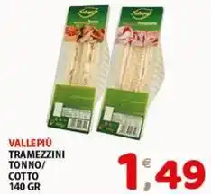 Mio Market Valle più tramezzini tonno/ cotto offerta
