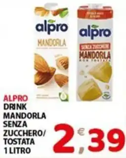 Mio Market Alpro drink mandorla senza zucchero/ tostata offerta